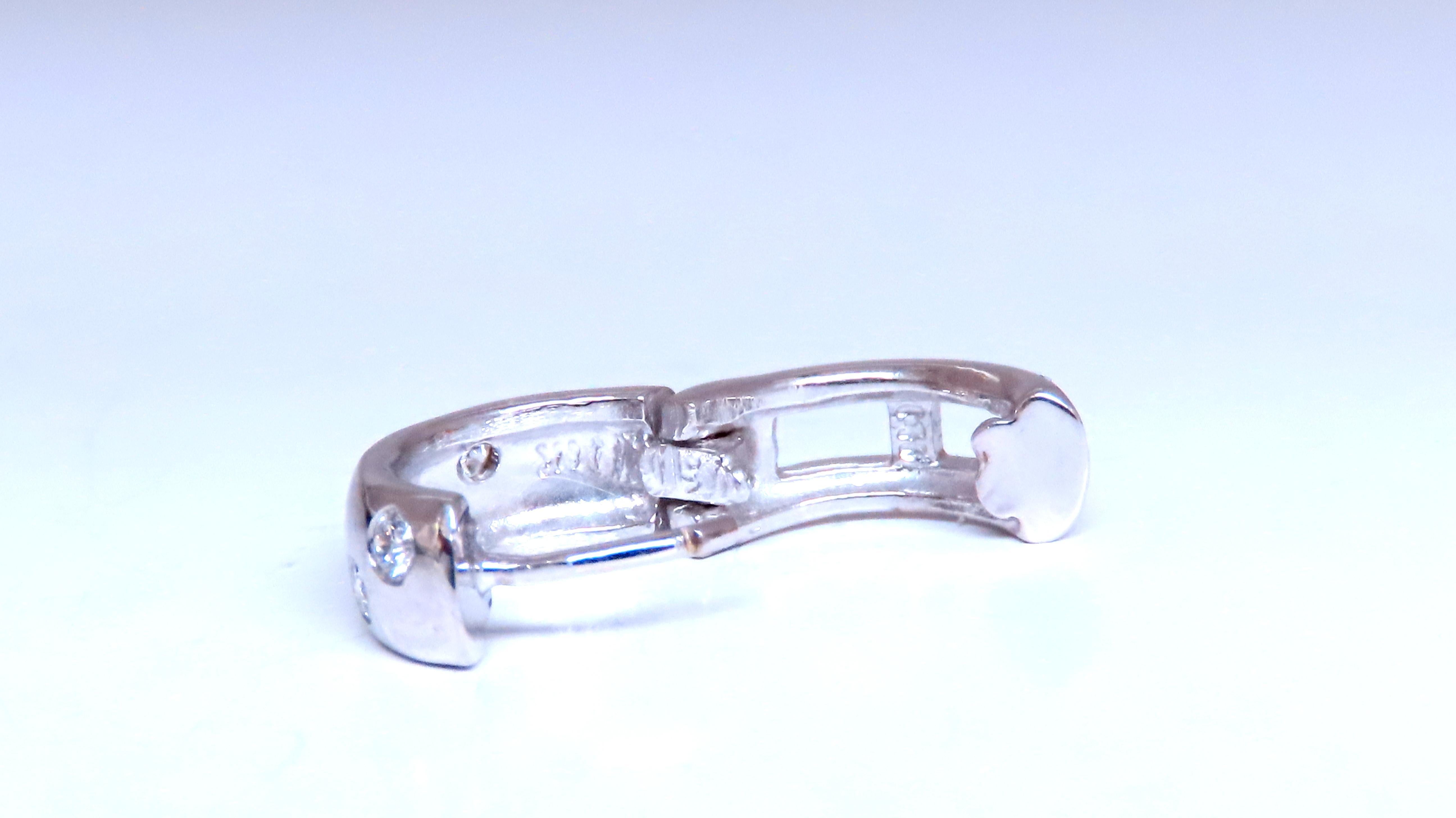 Round Cut .20ct Natural Diamonds Single Hoop Earrings 45744 For Sale
