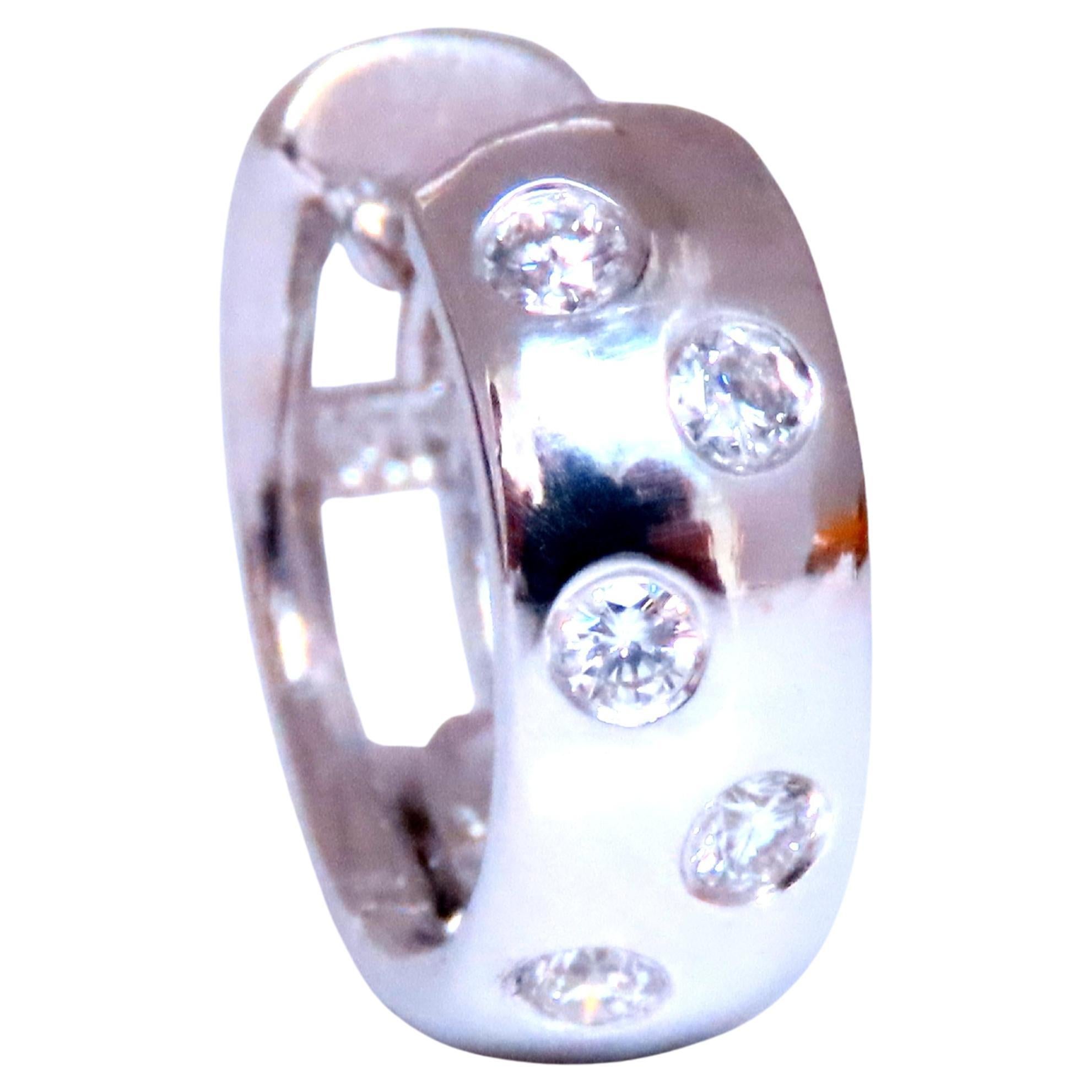 Pendientes de aro sencillos de diamantes naturales de 0,20 ct 45744