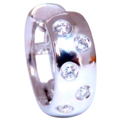 Pendientes de aro sencillos de diamantes naturales de 0,20 ct 45744
