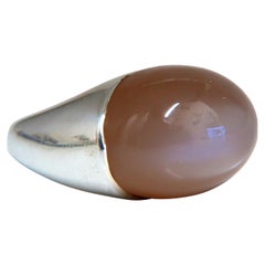 20ct Natural Moonstone Sterling Silver Ring 20ct Natural Moonstone Sterling Silver Ring