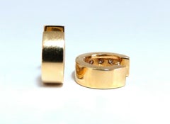 .20ct Natural Round Diamond Hoop Earrings 14kt Flush Mod Deco