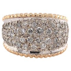 14K 2 carat tw Diamond Cigar Band Ring