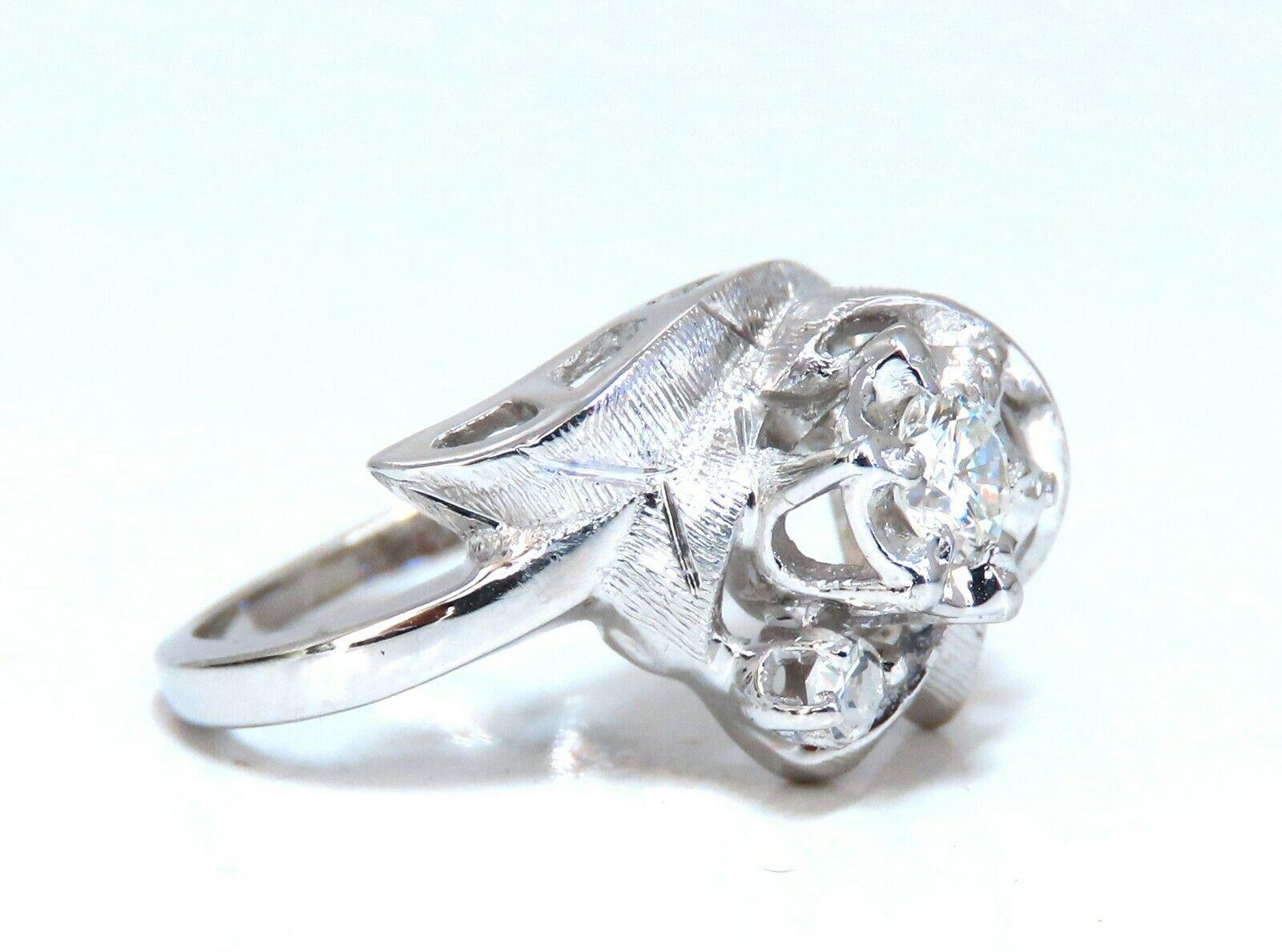 Victorian .20 Carat Vintage Revival Natural Diamonds Ring 14 Karat For Sale
