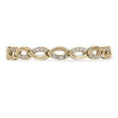 2.0cts 14K Diamond Infinity Bracelet Fancy Link Yellow Gold Statement Bracelet