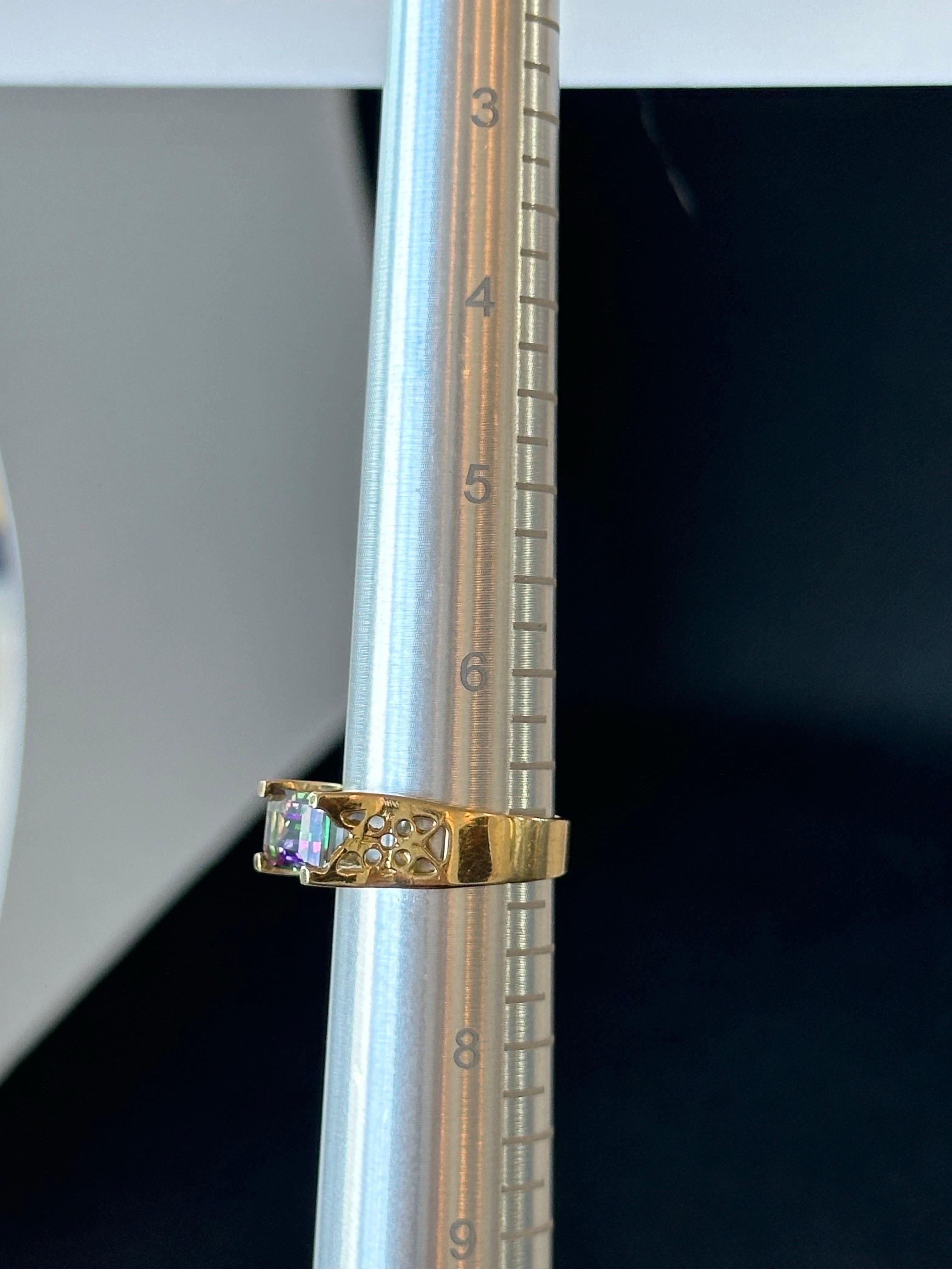 2.0ctw Amethyst 14k Yellow Gold Ring In Good Condition For Sale In West Palm Beach, FL