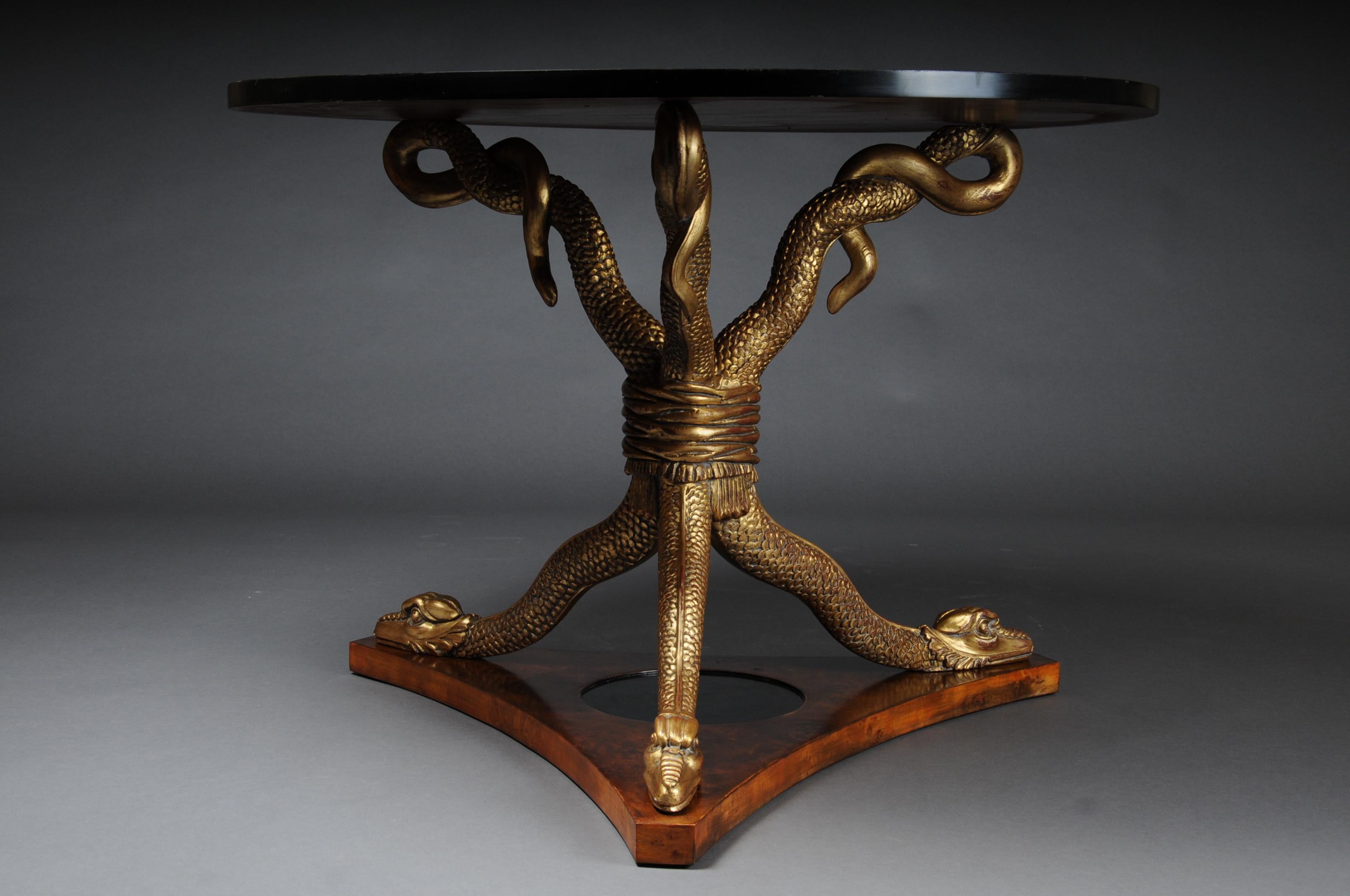 German 20th Century Snake Table Design After K. F. Schinkel Empire Manner For Sale