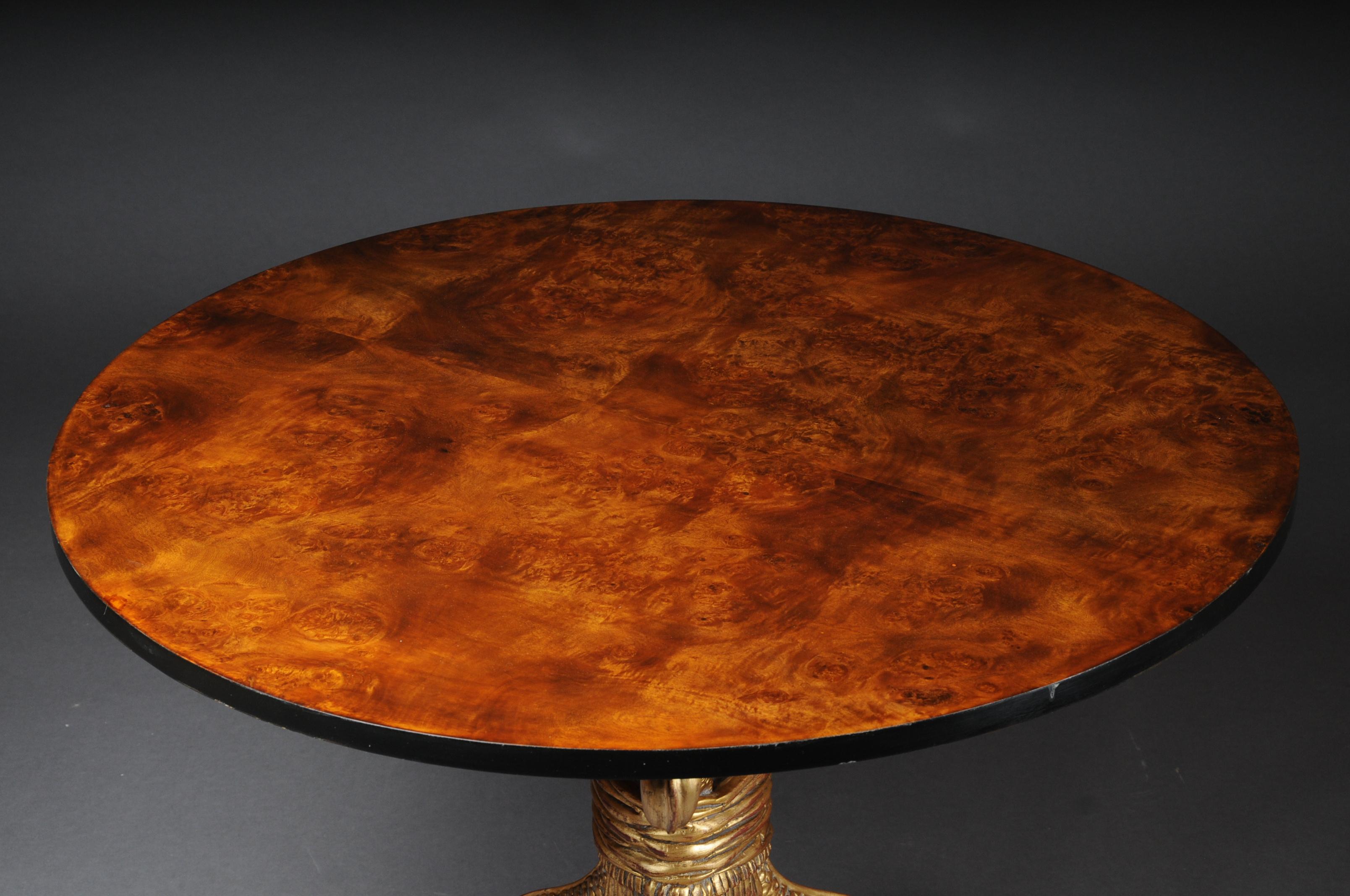 Beech 20th Century Snake Table Design After K. F. Schinkel Empire Manner