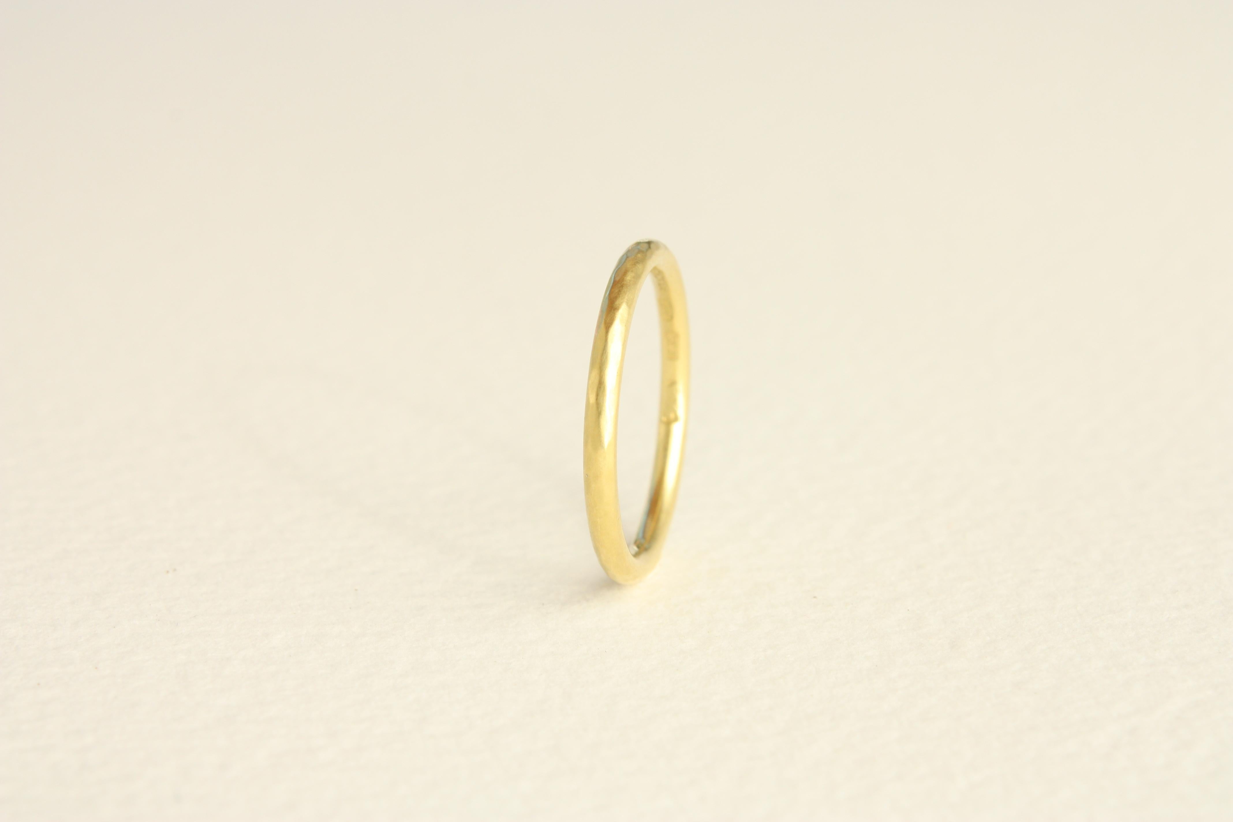 For Sale:  1.8mm Thin Wire Band – Made in USA, California-Mined 20K Yellow Gold, Handmade 5