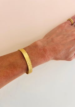 20k Gold Customized Engraved Cuff, by Tagili