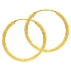20K Gold Huggie Hoop Earring, By Tagili