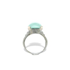 20K White Gold 4.05 carat Aquaprase Ring size 4.5