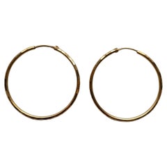 20k Yellow Gold Authentic Indian Hoop Earrings