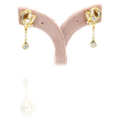 20k Yellow Gold Dangling Diamond Earring