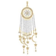 20K Yellow Gold & Diamond Dream Catcher Pendant by Buddha Mama