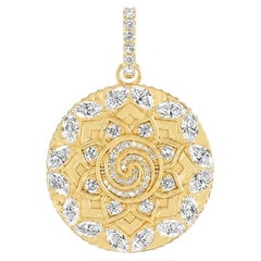 Anhänger „Mandala Swirl“ aus 20-karätigem Gelbgold und Diamanten von Buddha Mama
