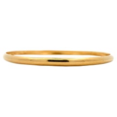 20k Yellow gold plain polished bangle bracelet