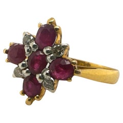 20K Yellow Gold Ruby & Diamond Ring