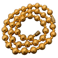 20 Karat Gold Handmade Ball Beaded Necklace