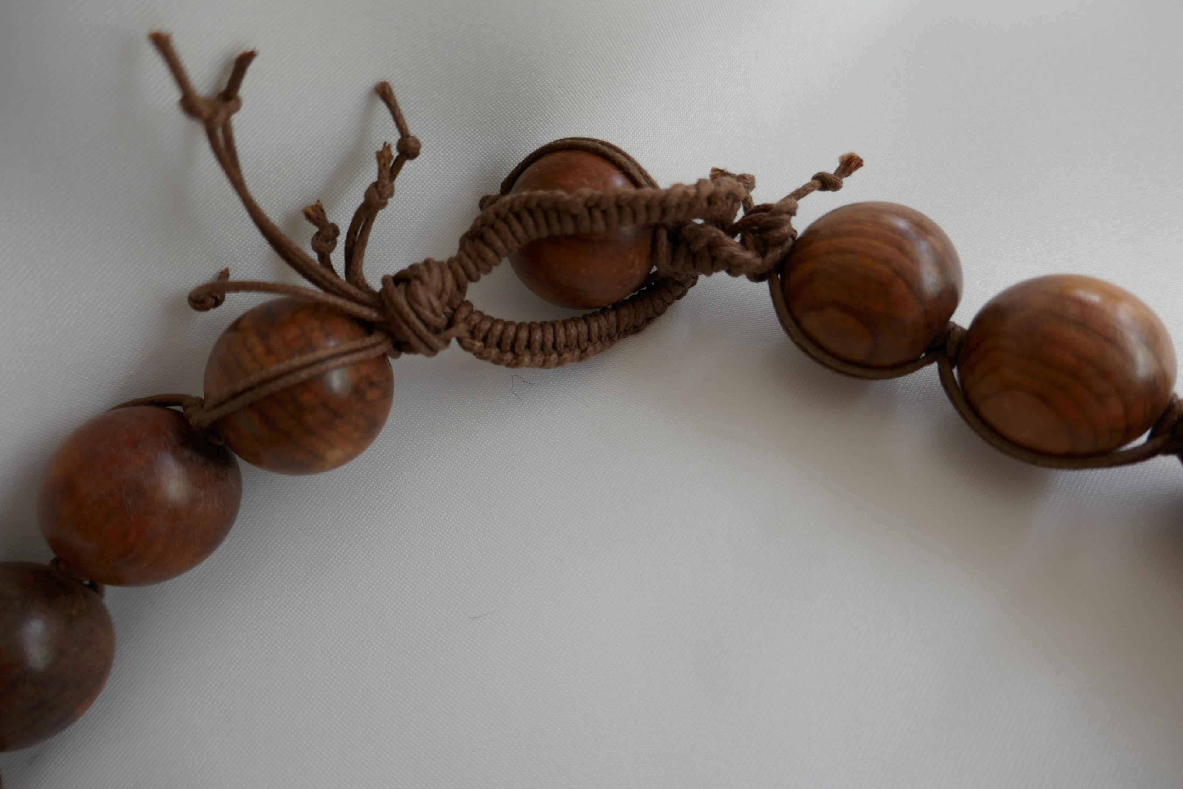 Women's 20MM Wood Horn Doughnut Necklaces For Sale