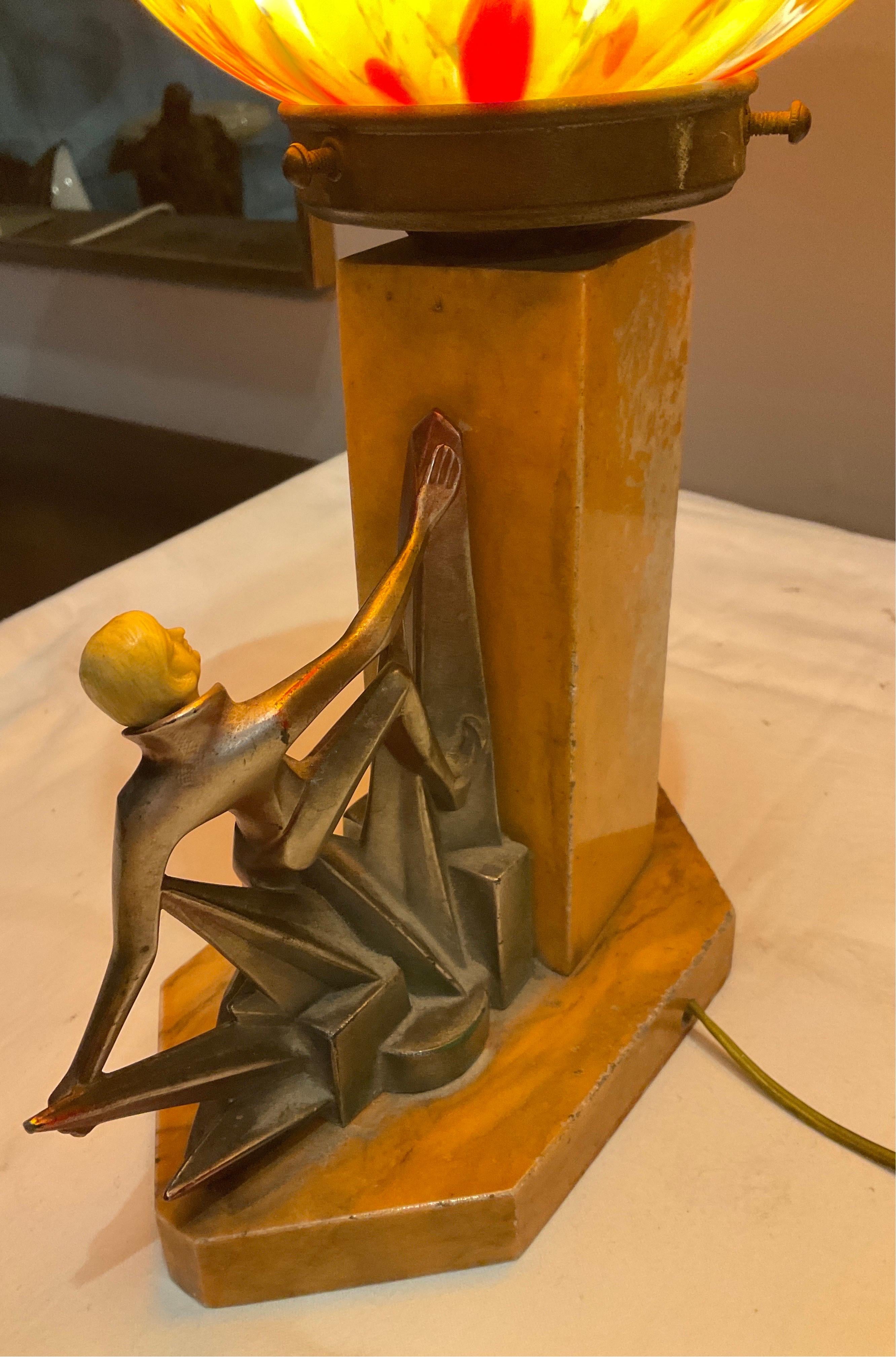 20er Jahre Art Deco Lampe (Marmor)