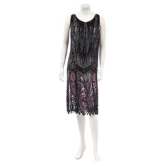 20s Sequin and Beaded Tule Dress