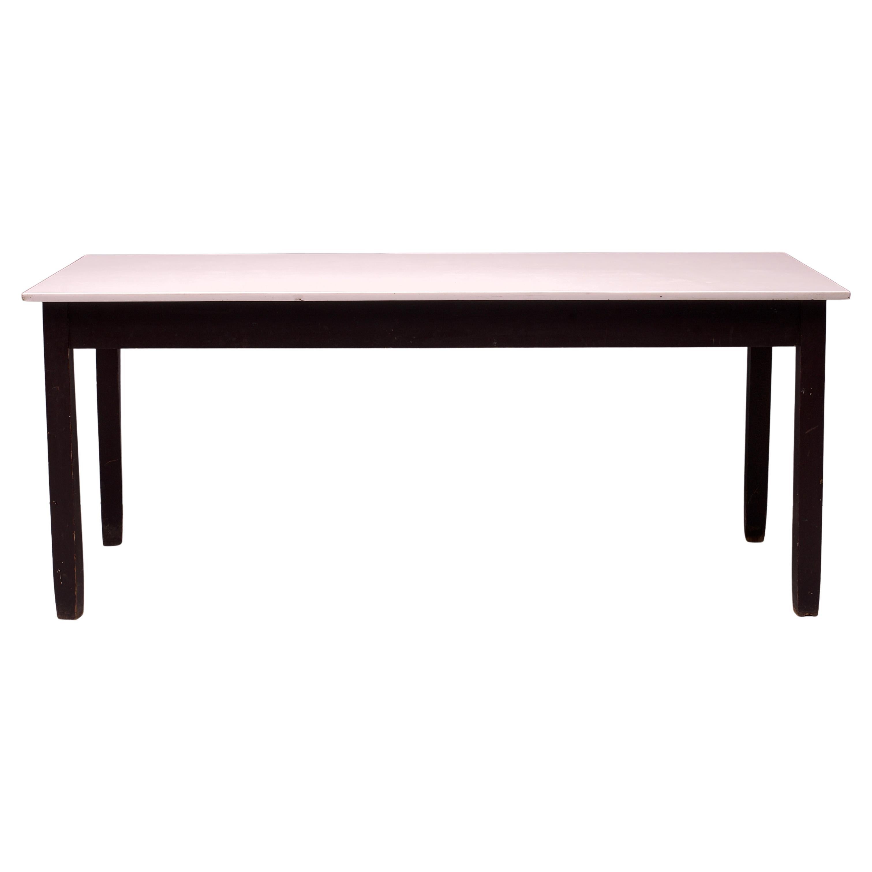 Table de travail en verre au lait Vitrolite des années 20 Chef Chocolatier Table de confiseur Cuisine en vente