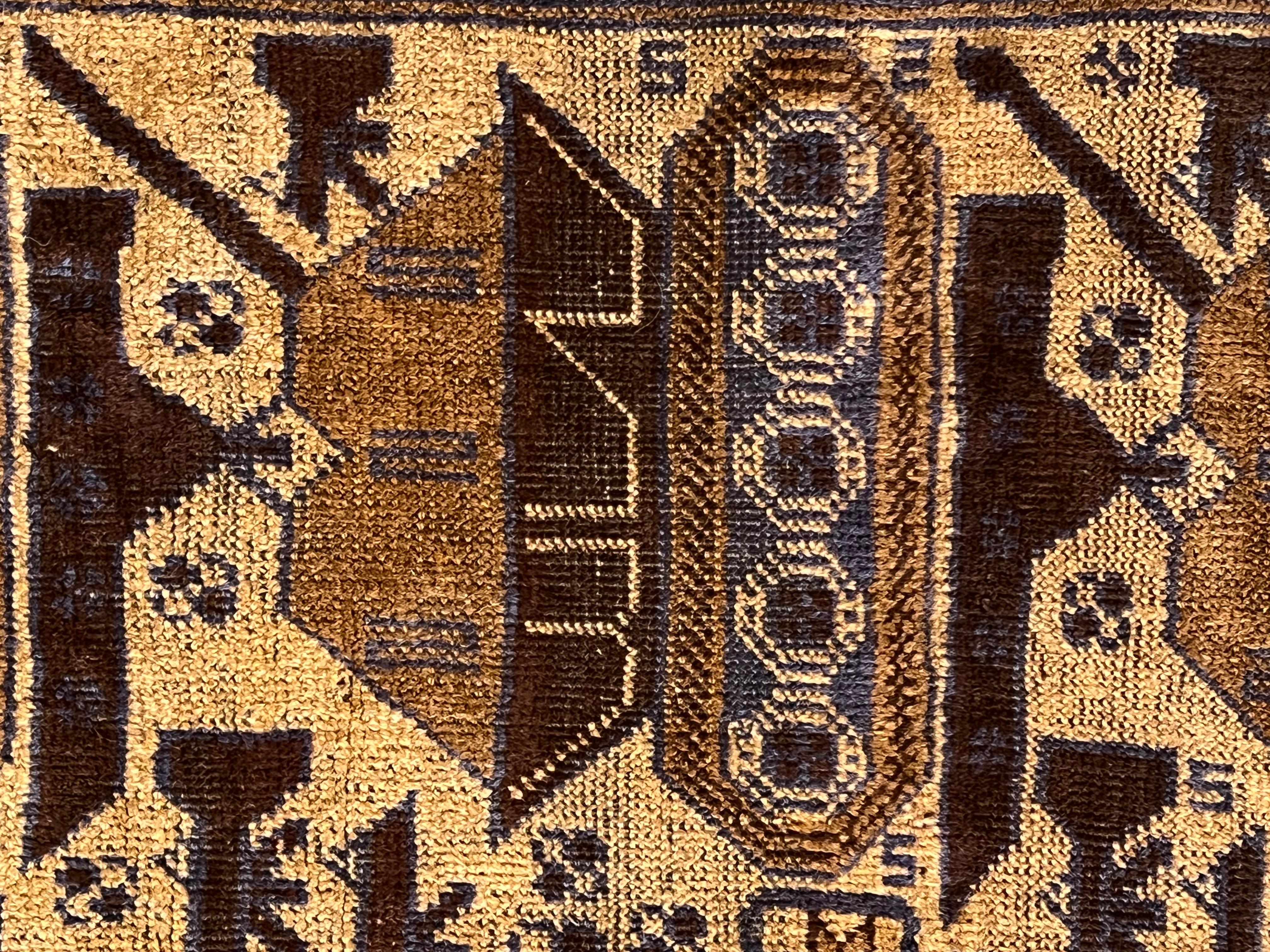 20st Century Afghan Tank War Handmade Rug, ca 1980 1