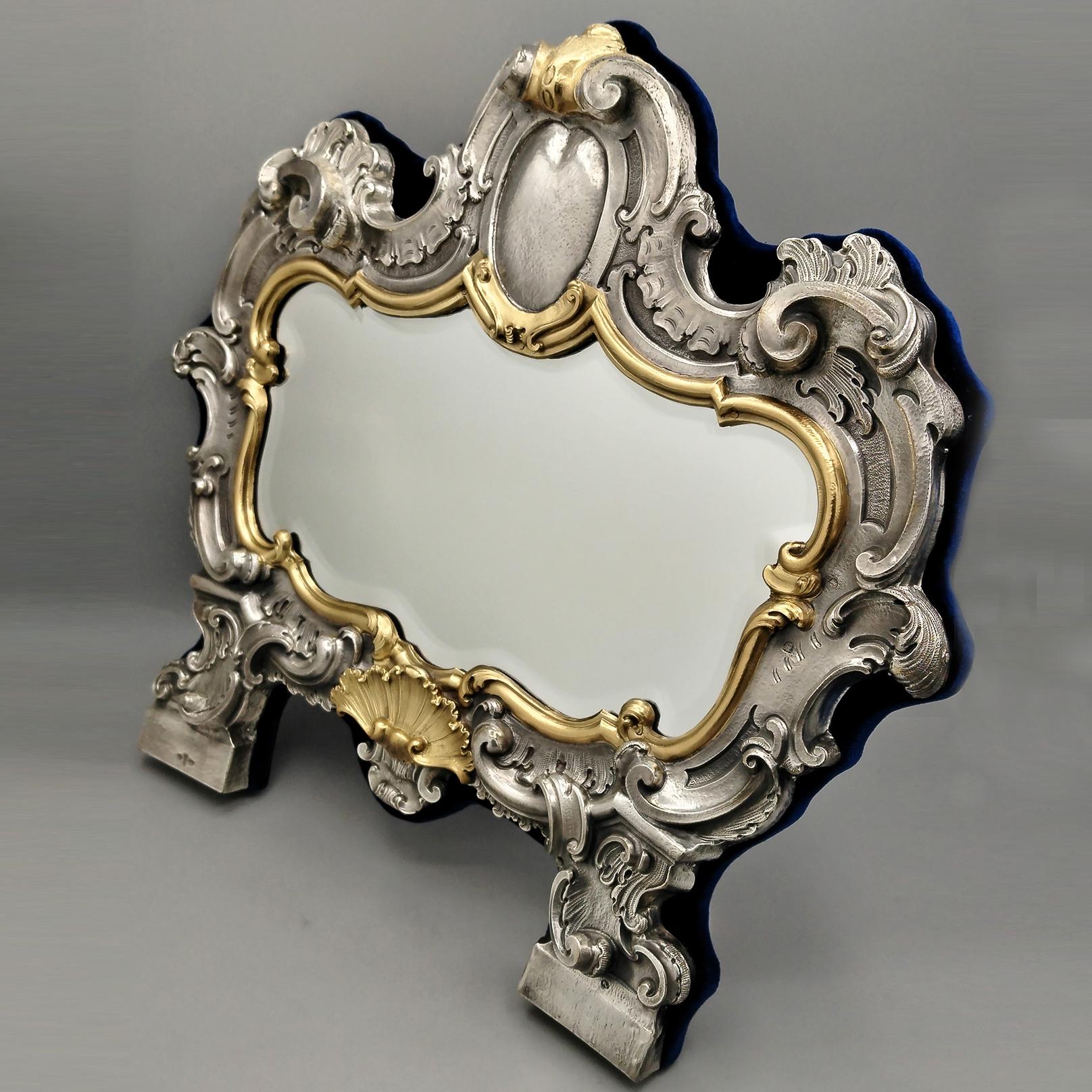 jeu de trois miroirs de table baroques 