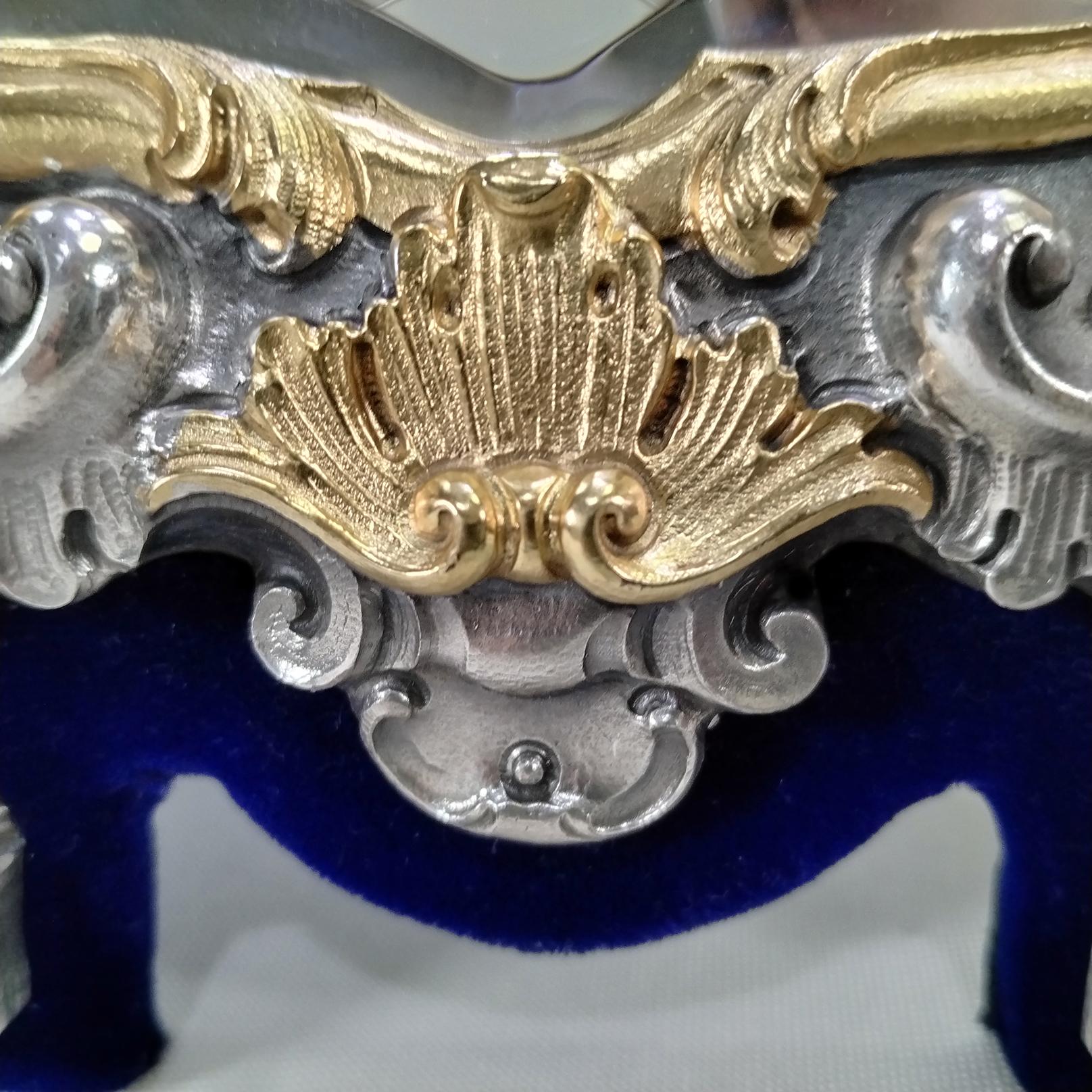 jeu de trois miroirs de table baroques 