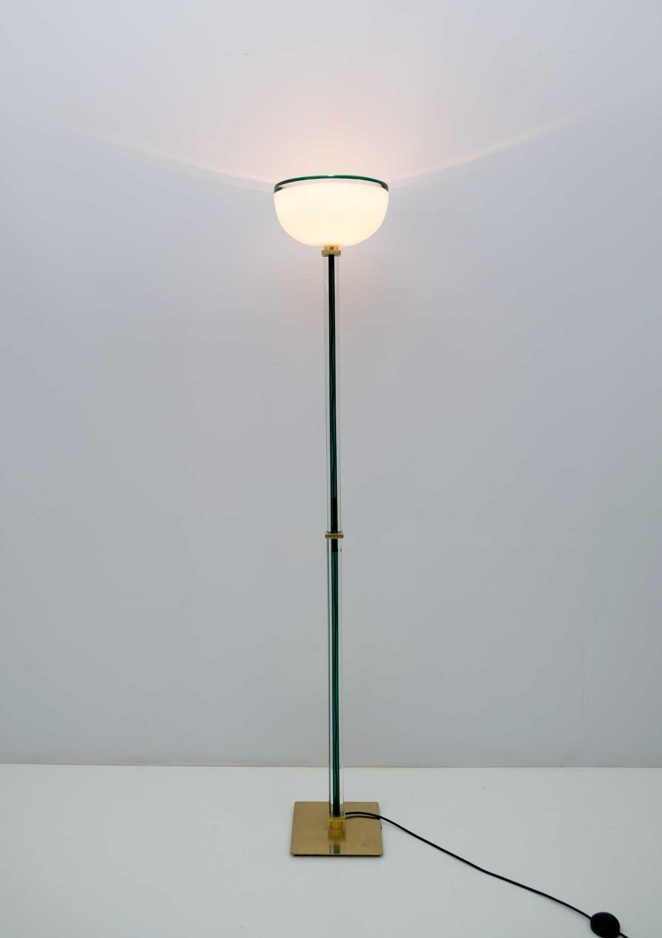 Venini Muranoglas-Stehlampe „Tolboi“ aus dem 20. Jahrhundert in Grün (Moderne der Mitte des Jahrhunderts) im Angebot