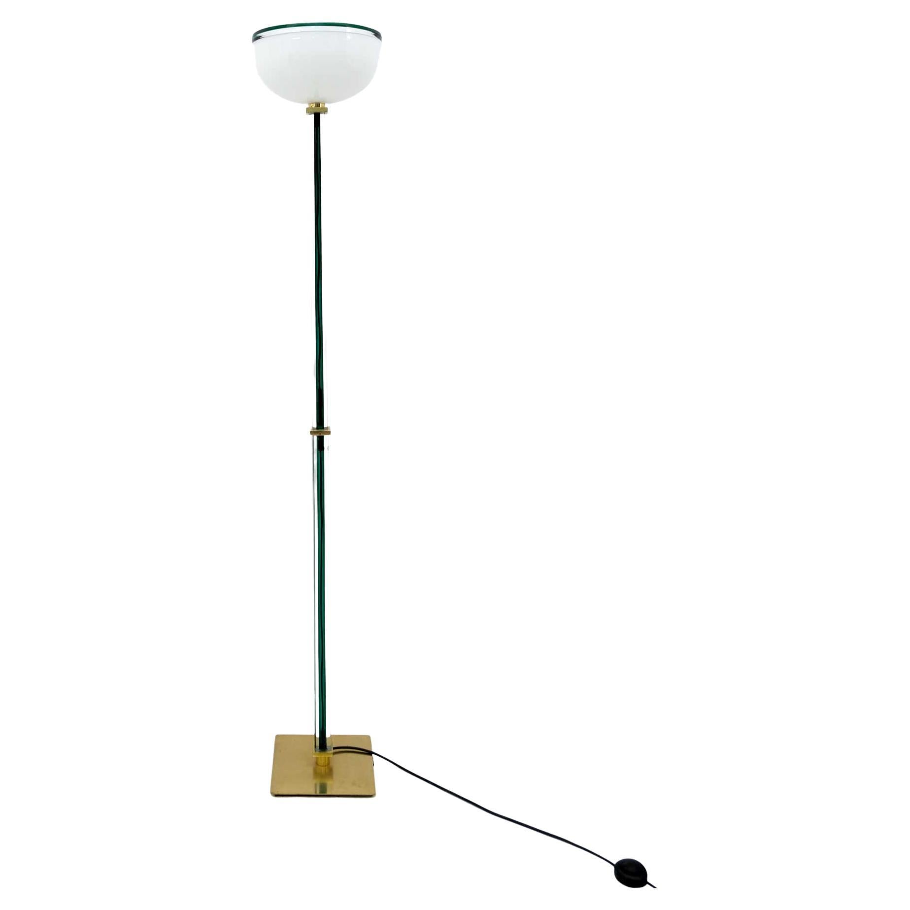 Venini Muranoglas-Stehlampe „Tolboi“ aus dem 20. Jahrhundert in Grün im Angebot