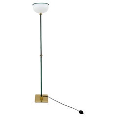 20st Century Venini Murano Glass "Tolboi" Floor Lamp in Green