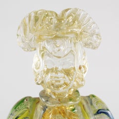 20st Century Vintage Murano Glass Multi-Color Filigree Sculpture Venetian Rider