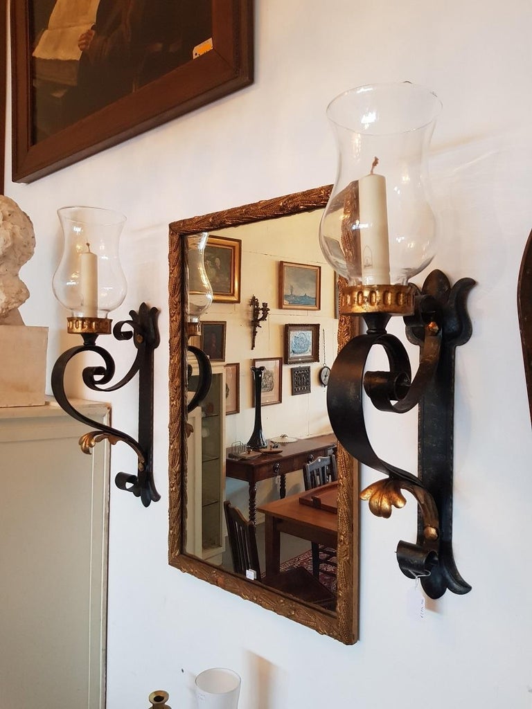 20th-21th Century Metal Candle Sconces with Gold Colored ...
