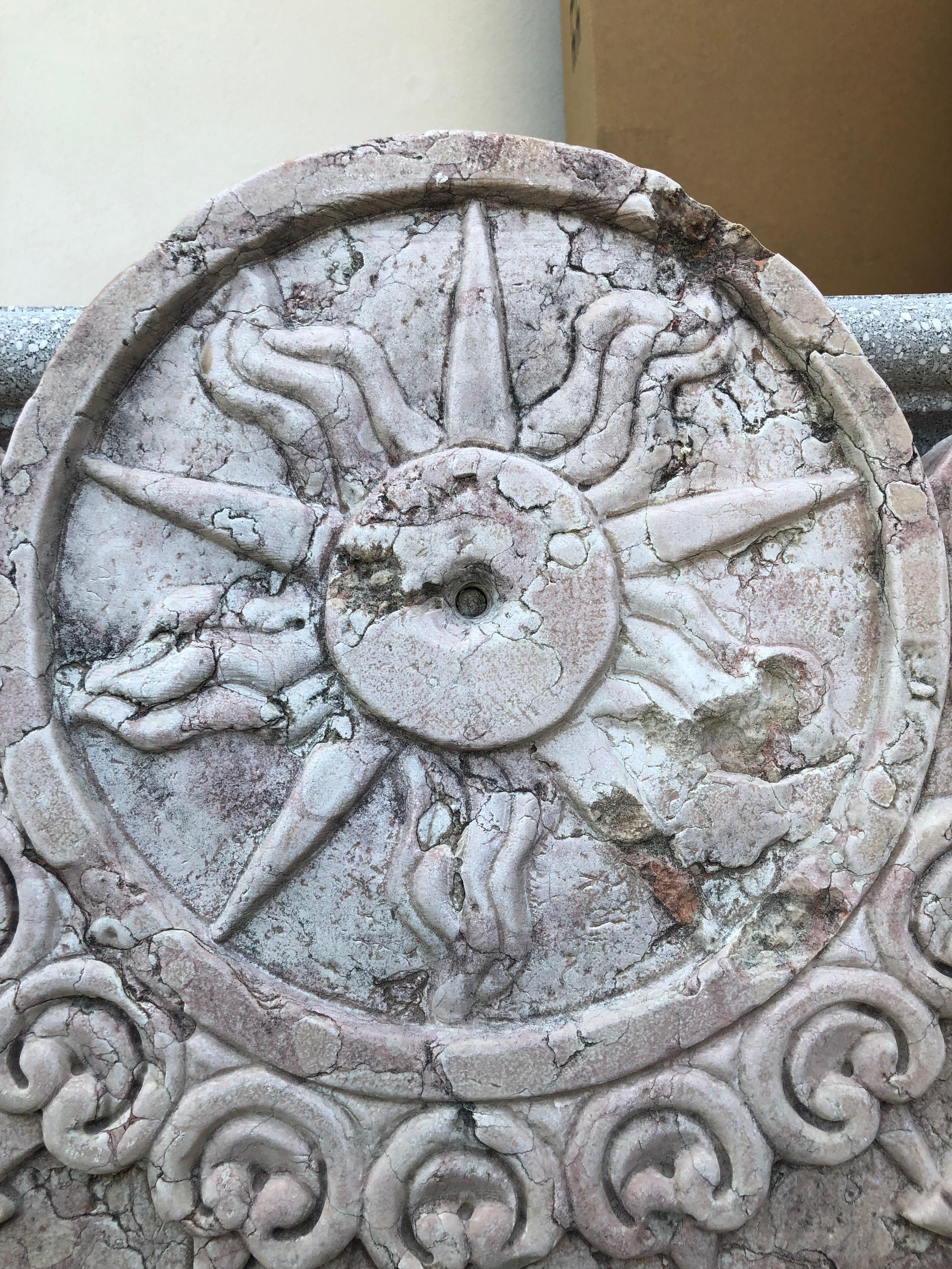 Italian 20th Ancient Marble Sundial For Sale