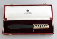20th Century Asprey Gold and Nephrite Letter Opener, London, 1971