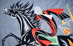 20th Aubusson tapestry - DES 4 CAVALIERS, Maurice de la PINTIERE - No. 1653