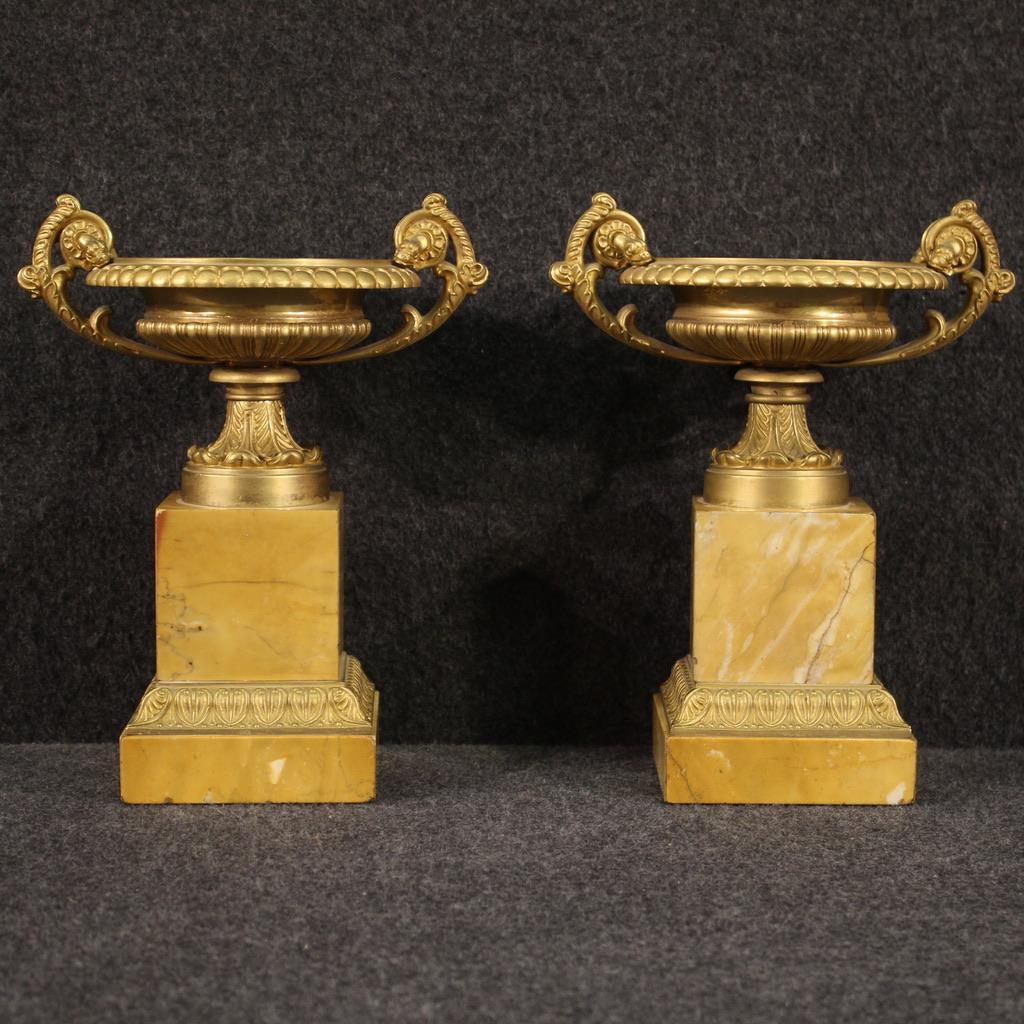 20th Bronze And Marble Antique Italian Risers, 1930 For Sale 4