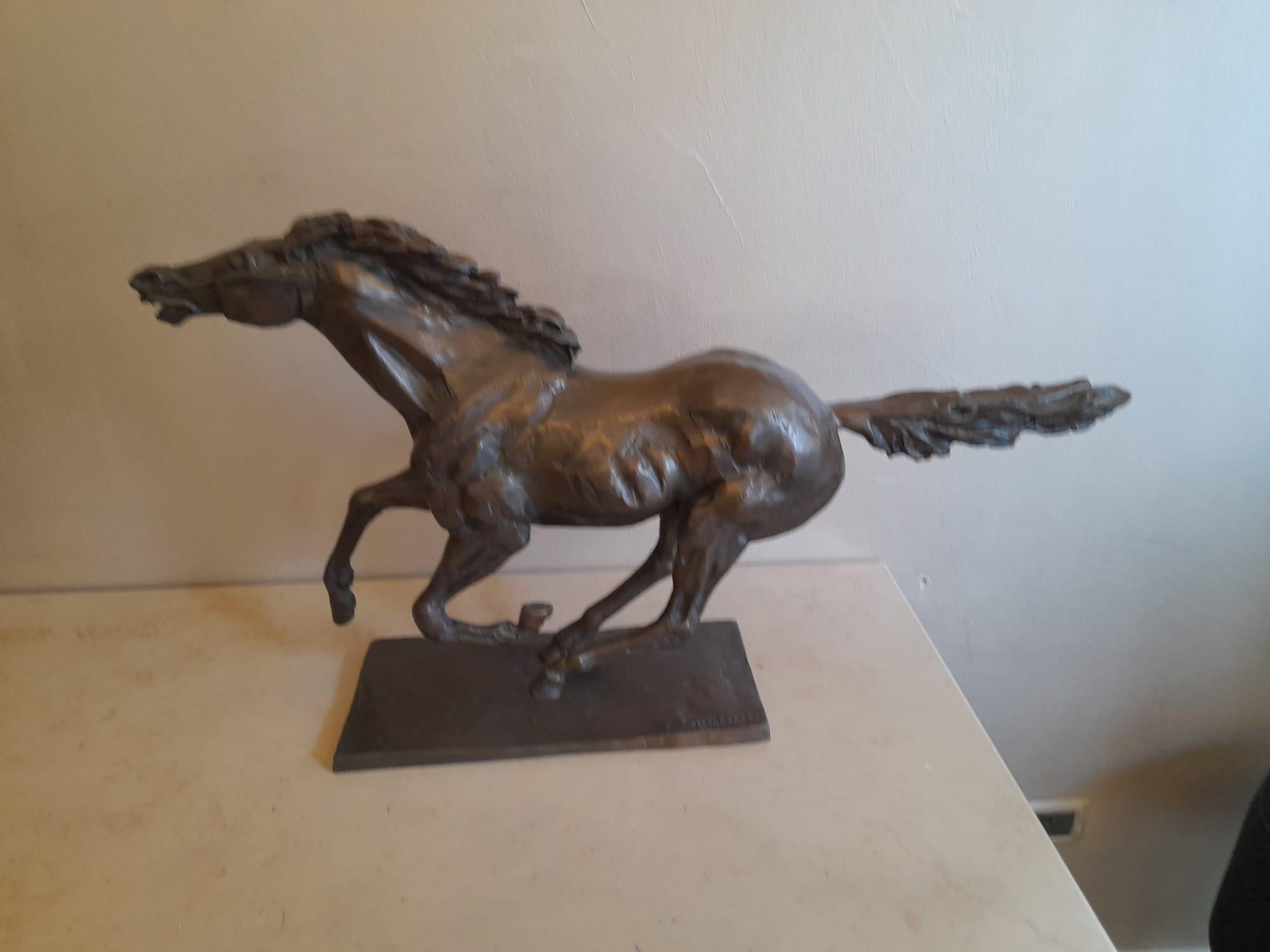 Sculpture de cheval en bronze du 20ème siècle par Messina 5