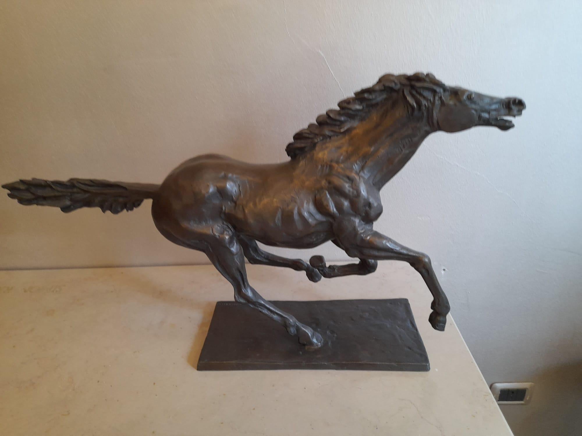 Sculpture de cheval en bronze du 20ème siècle par Messina 2