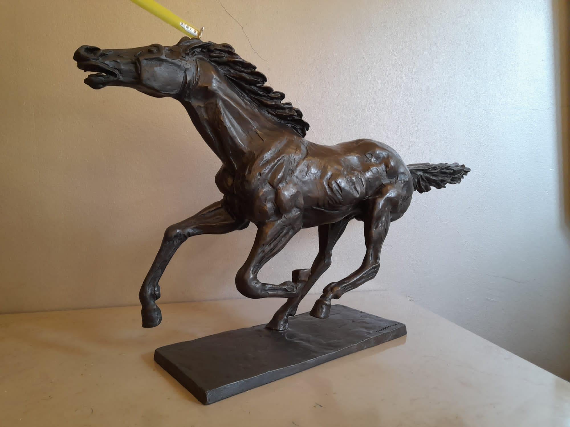 Sculpture de cheval en bronze du 20ème siècle par Messina 3