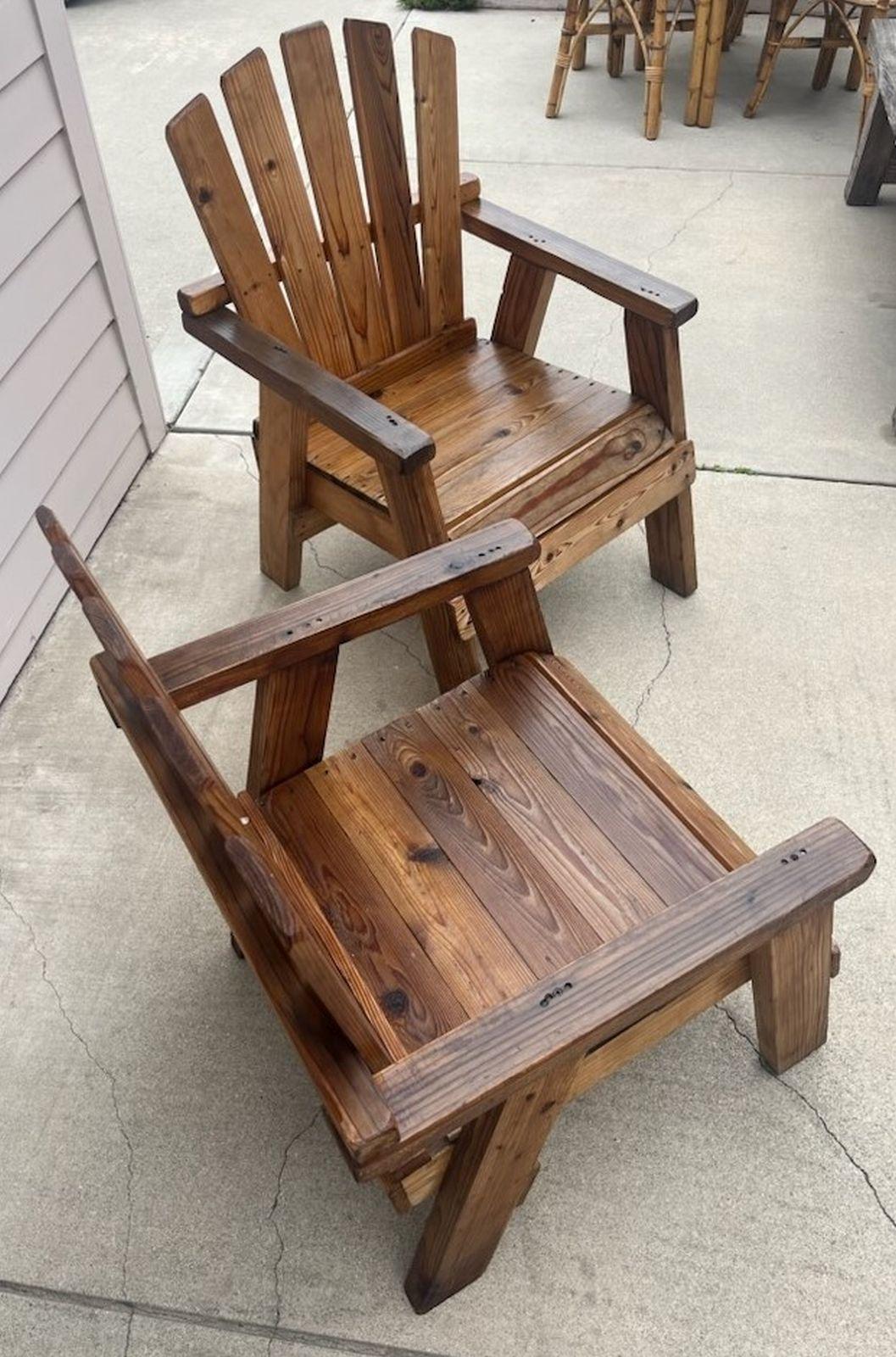 American 20th C Adirondack Chairs, Pair For Sale