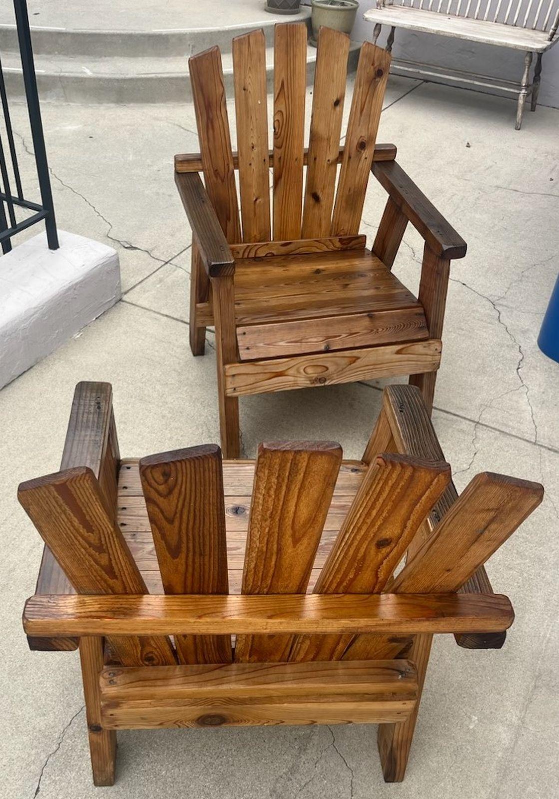 20th C Adirondack Chairs, Pair In Good Condition For Sale In Los Angeles, CA