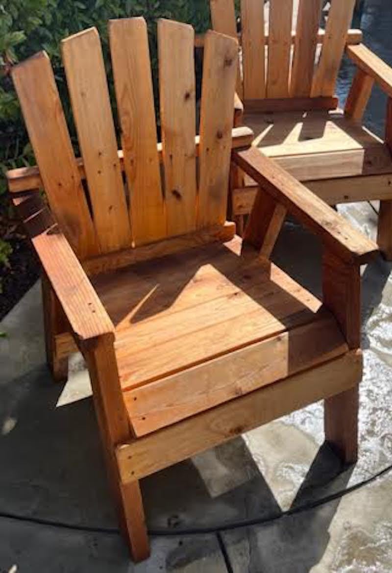 Hand-Crafted 20th C Adirondack Chairs, Pair For Sale