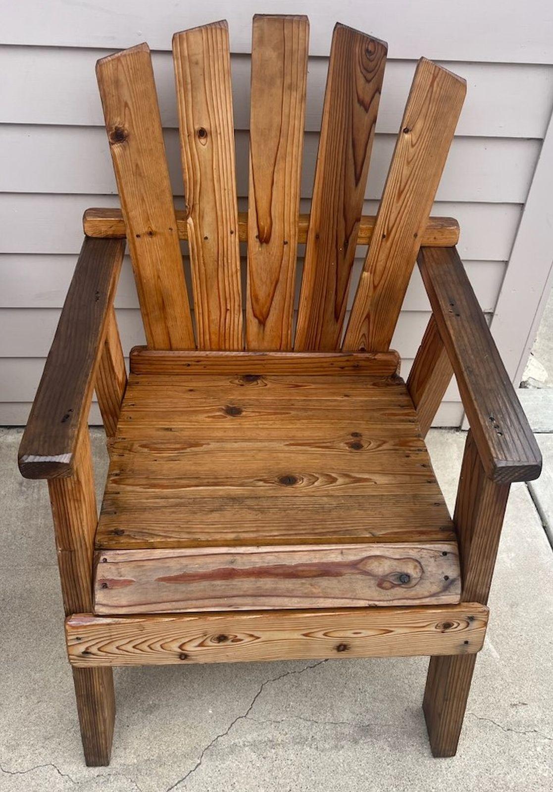 Wood 20th C Adirondack Chairs, Pair For Sale