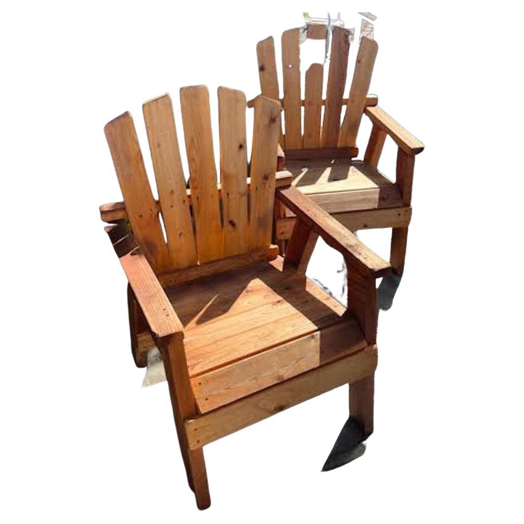 20th C Adirondack Chairs, Pair For Sale