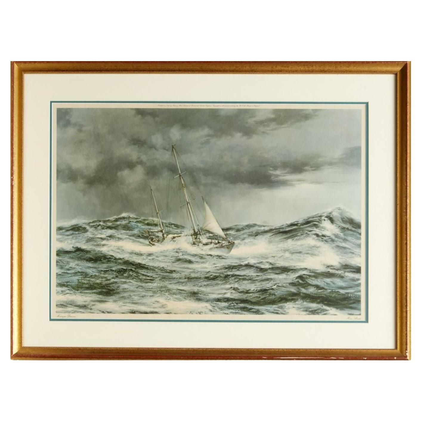 20th C. After Montague Dawson "Horn Abeam", Published 1967 Frost & Reed  For Sale