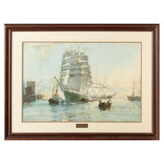 Antique 20th C. After Montague Dawson "The Thermopylae Leaving Foochow", Published 1962