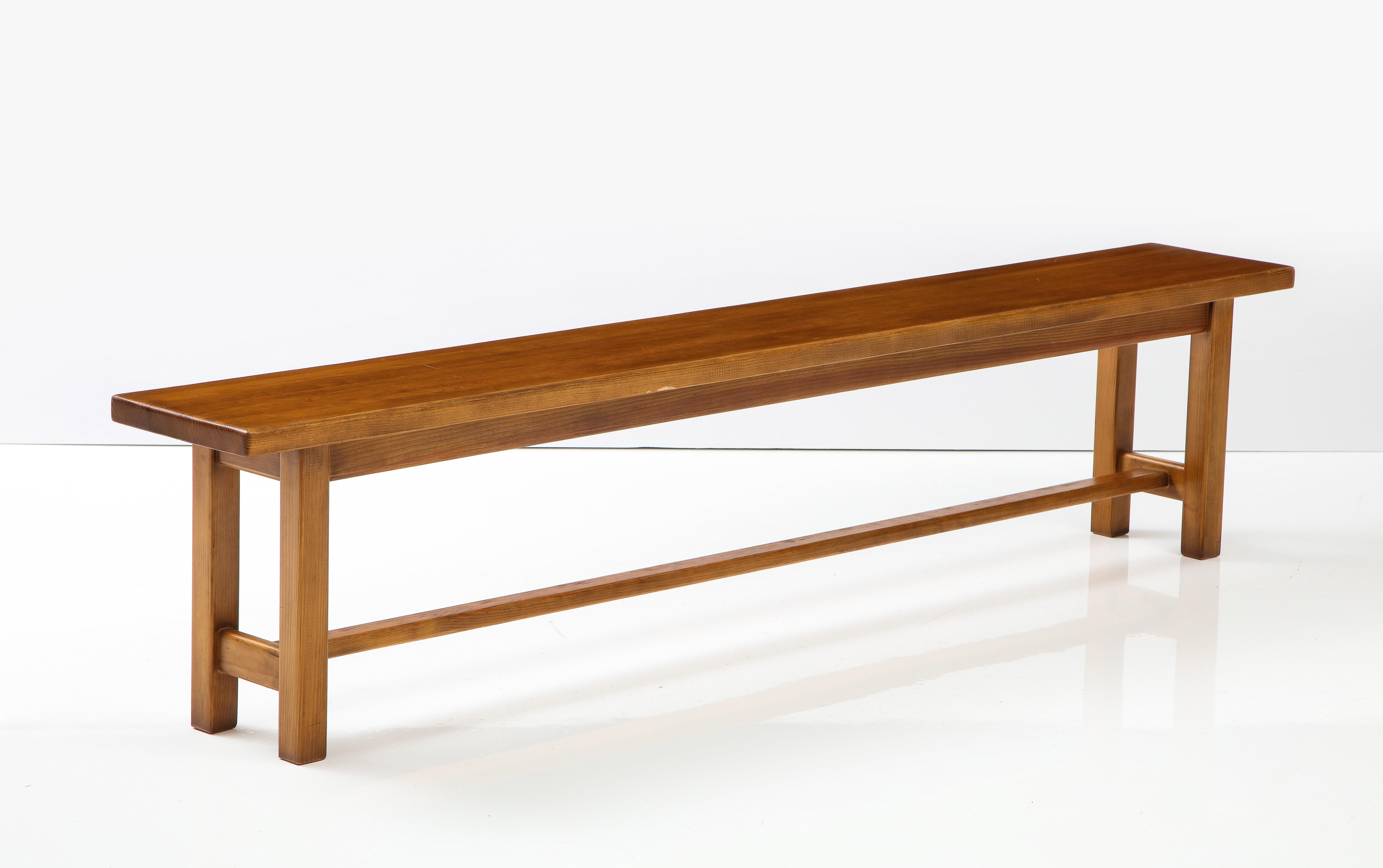 French 20th C. Alpine Ski Bench, France, c. 1950's 'Pair Available'