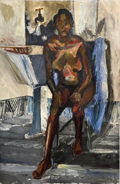 20th C. American Artist Raoul Middleman (1935-2021). African American Female Nud
